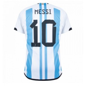 Argentyna Lionel Messi #10 Koszulka Podstawowych MŚ 2022 Krótki Rękaw